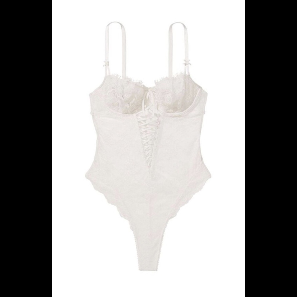 NWT Victoria’s Secret Sz S White Sheer Teddy